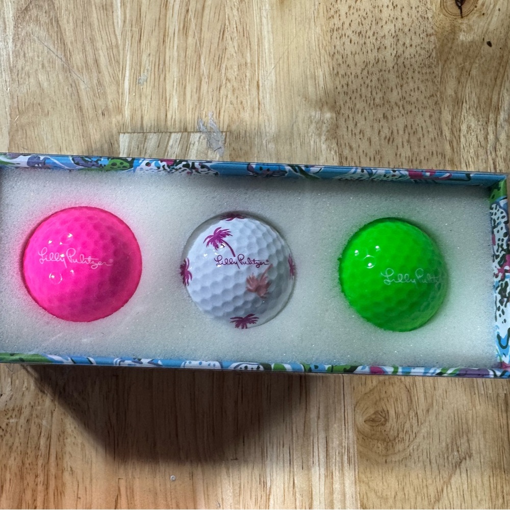 Lilly Pulitzer Colorful Kids Golf Ball Set - Pink, White, Green